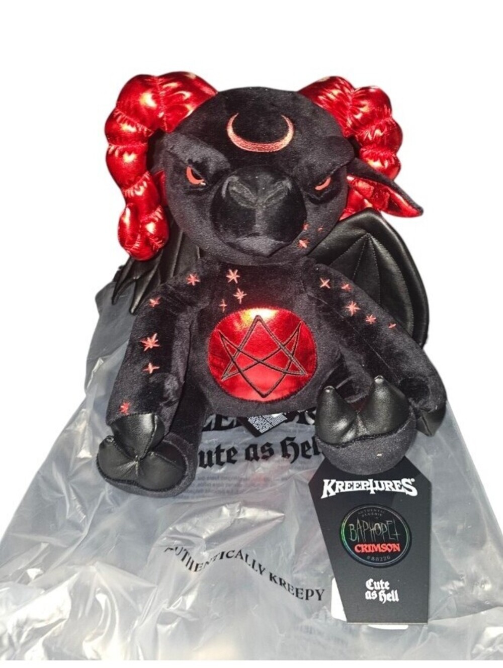 Killstar Kreeptures Baphopet Crimson Plush Toy 13.3" NEW With Tags RARE